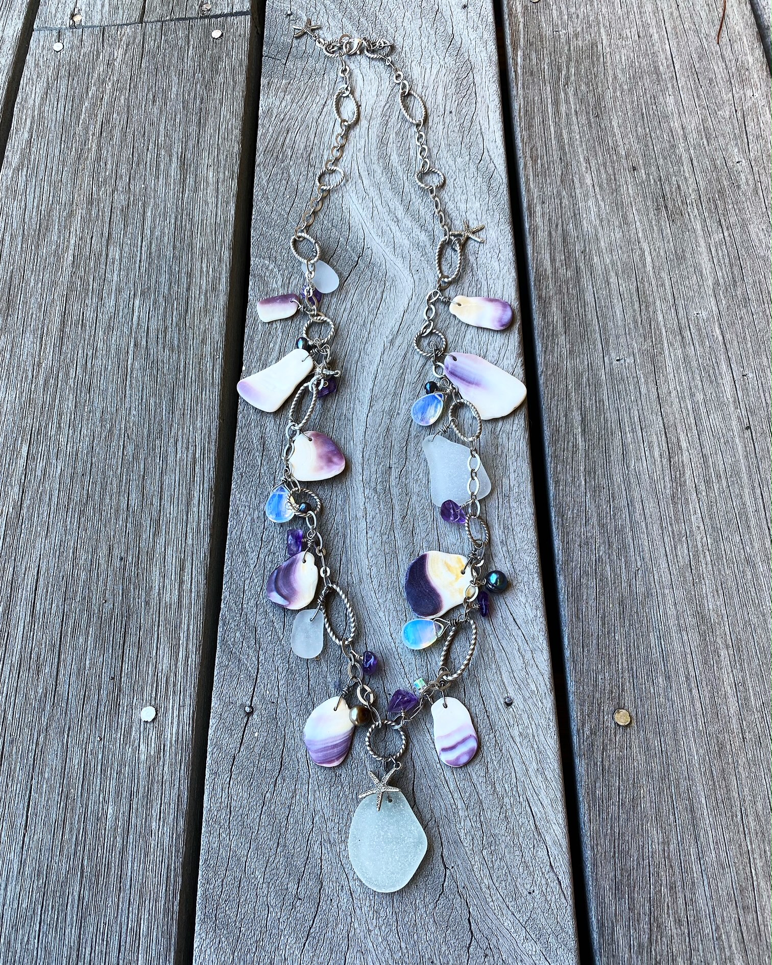 A necklace from Island Bead & Trading Co. in Eastport