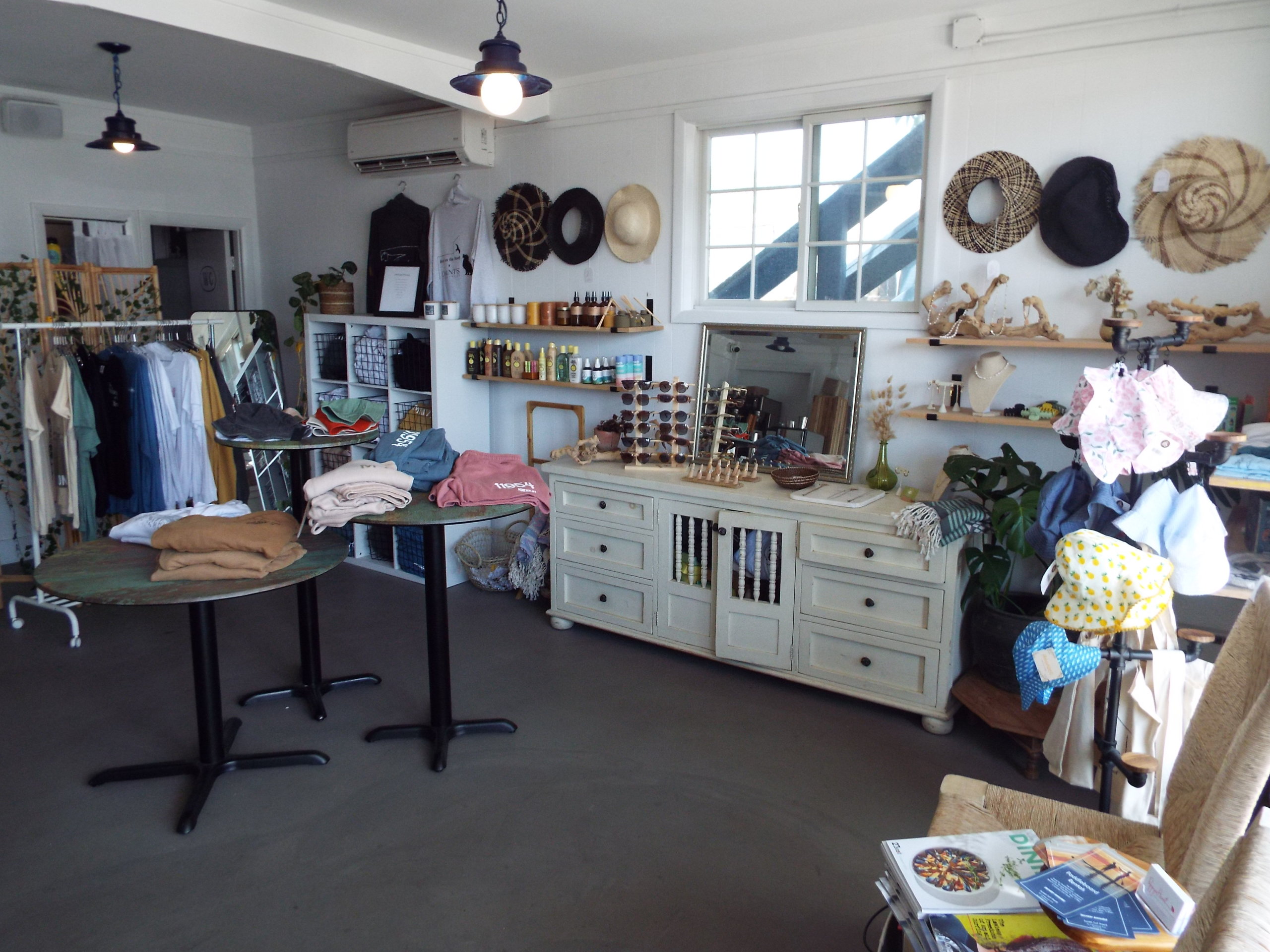 The shop inside Bird on the Roof at Daunt's Albatross Motel in Montauk