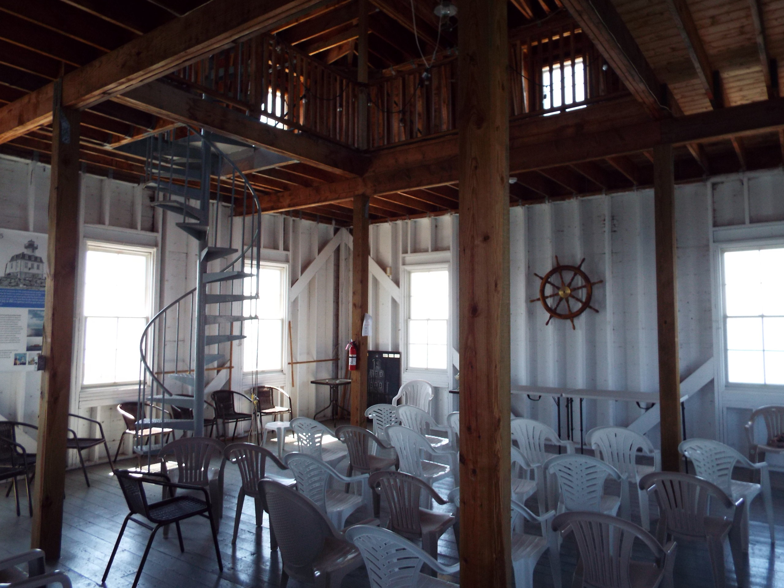 Inside Bug Light, where Saturday tour groups come to learn of its history 