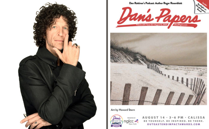 Howard Stern and his August 12, 2022 Dan's Papers cover art