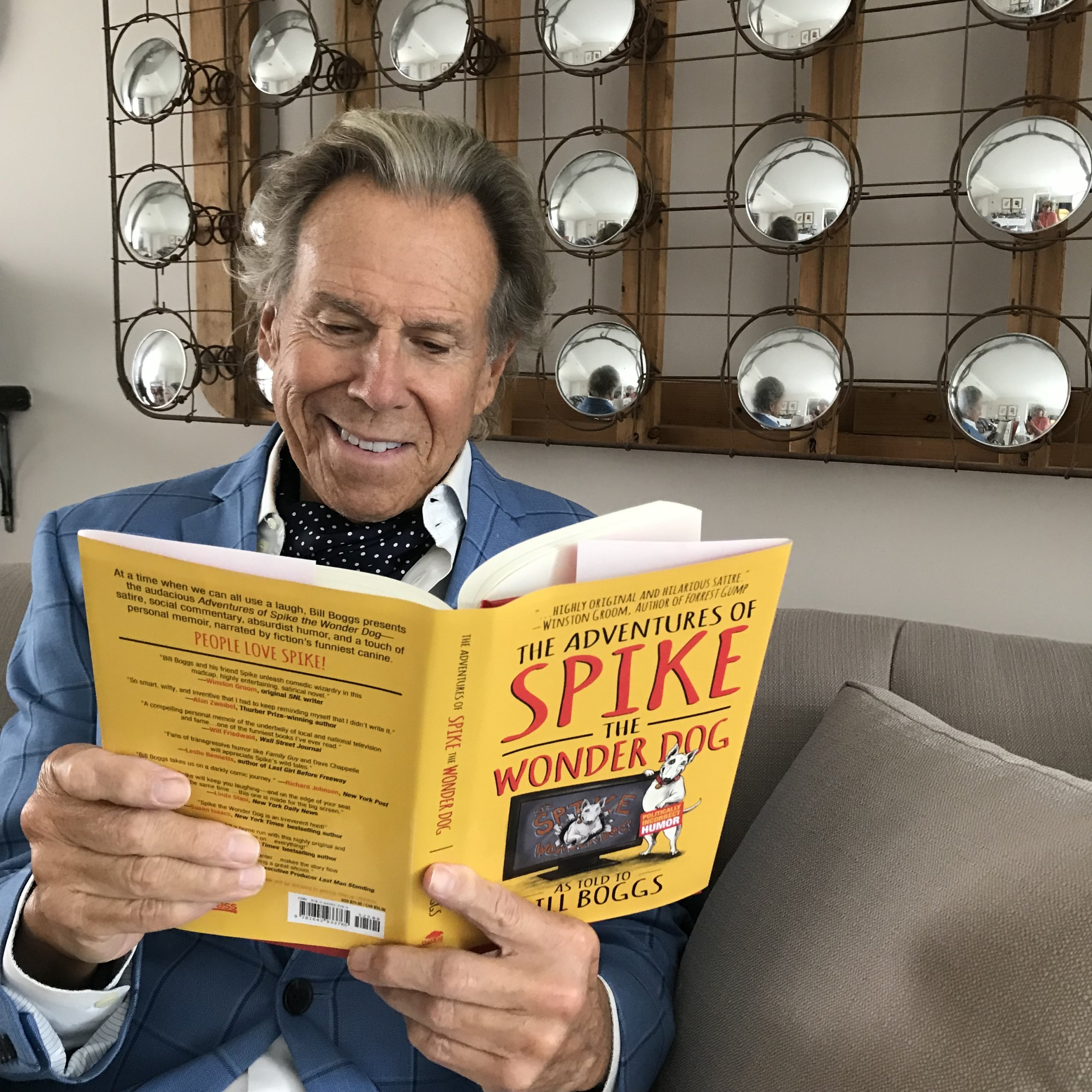 Bill Boggs with his book "The Adventures of Spike the Wonder Dog" Jane Rothchild