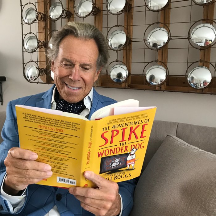 Bill Boggs with his book "The Adventures of Spike the Wonder Dog" Jane Rothchild