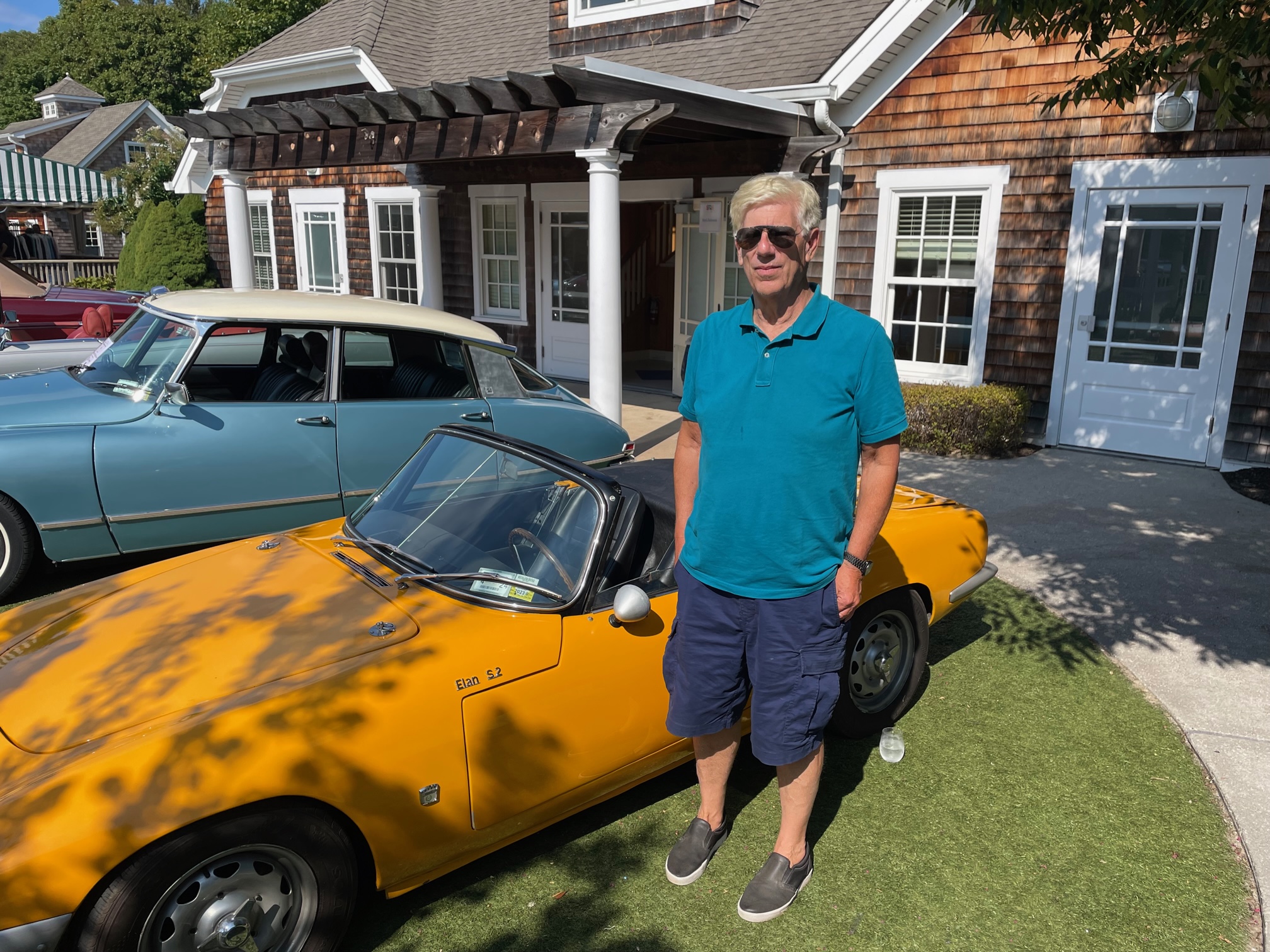 Jeff Vogel and his 1964 Lotus Elan S2 at the Southampton Fresh Air Home Concours d’Elegance