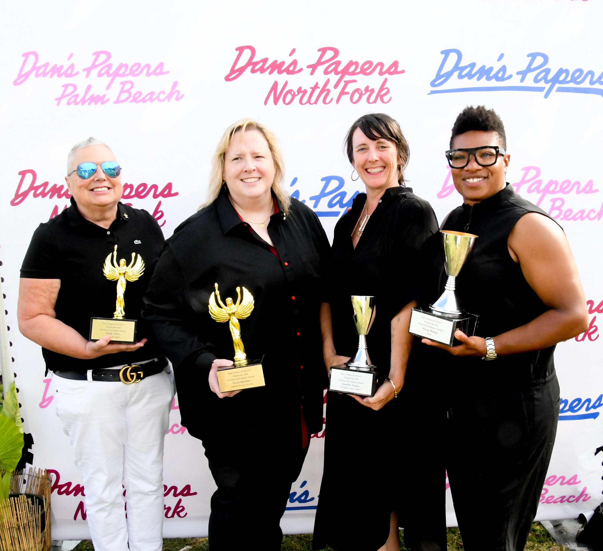 2022 Out East End Impact Award honorees Emily-Giske, Nicole Buckner, Jennifer Manley and Eboné Bishop