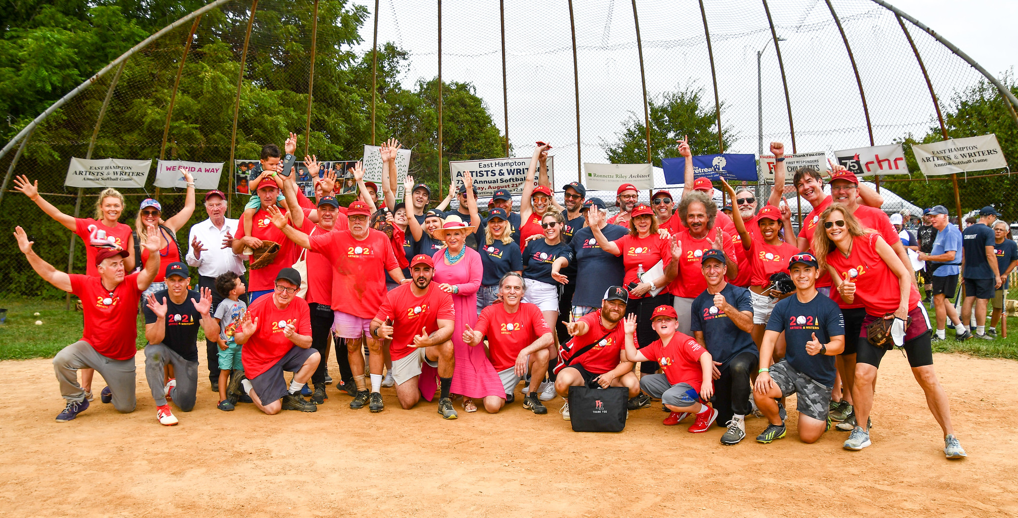 2021 East Hampton Artists and Writers Charity Softball Game players