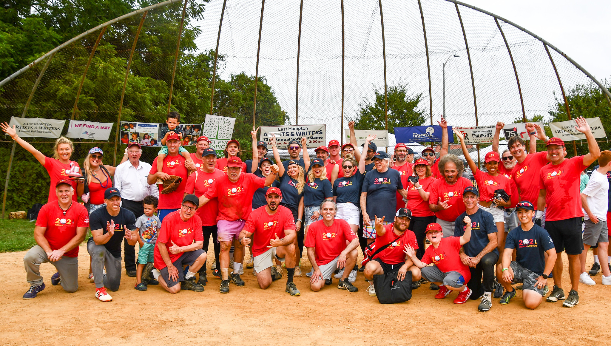 2021 East Hampton Artists and Writers Charity Softball Game players