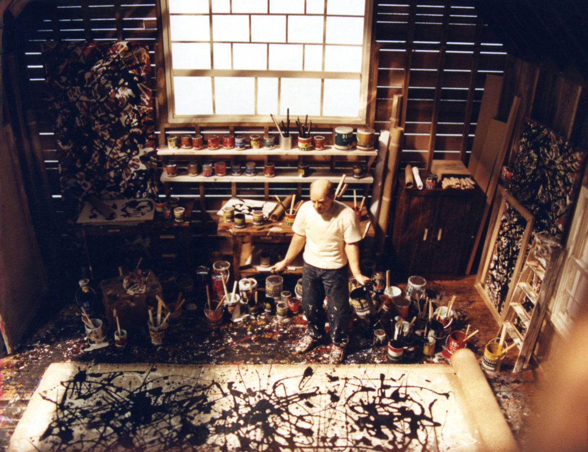 Joe Fig sculpture of Jackson Pollock in his studio