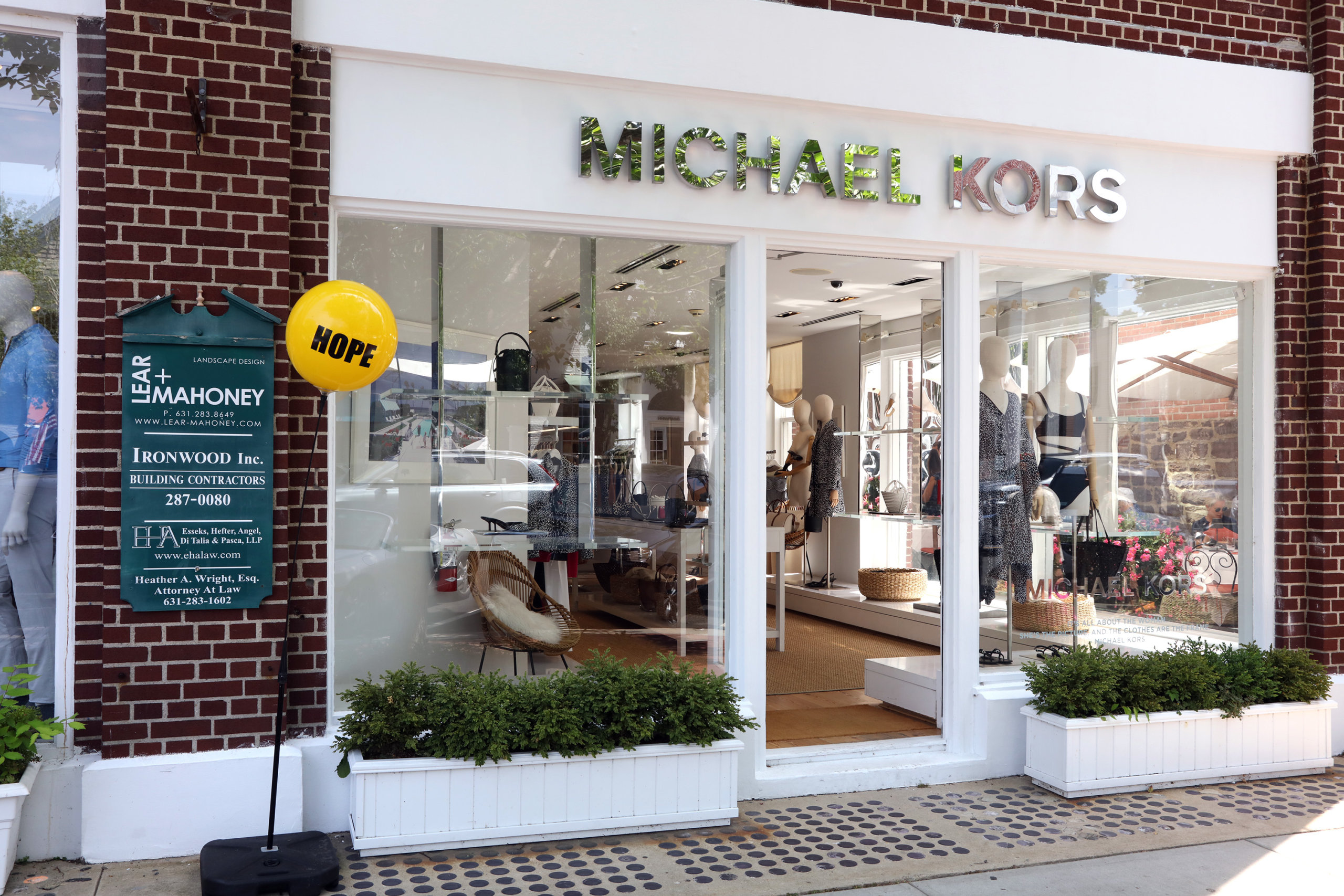 Michael Kors displays Week of Hope balloons in Southampton