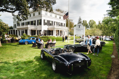 Cars on view at Topping Rose House in Bridgehampton