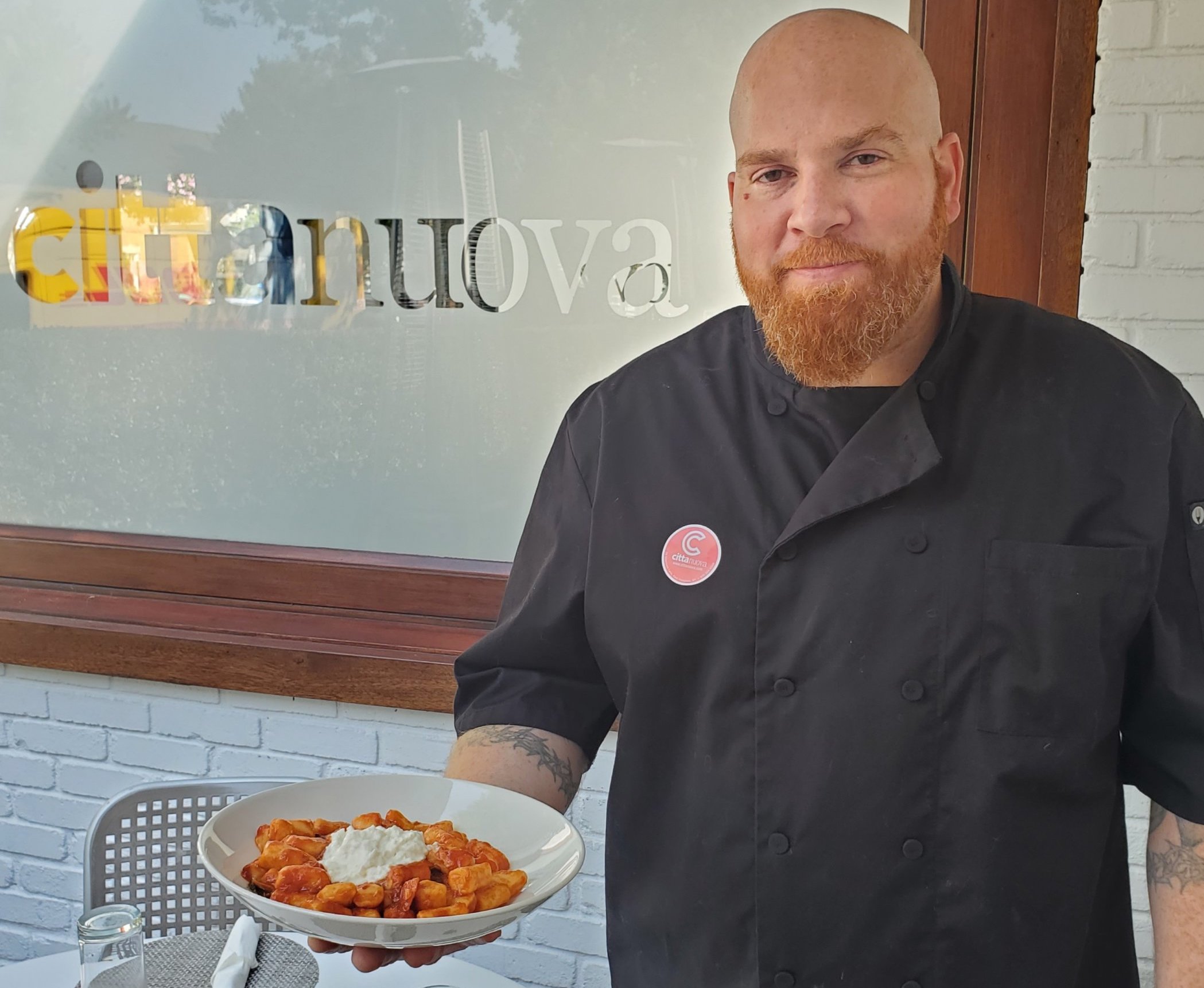 Chef Joe Andrews with his Gnocchi Pomodoro