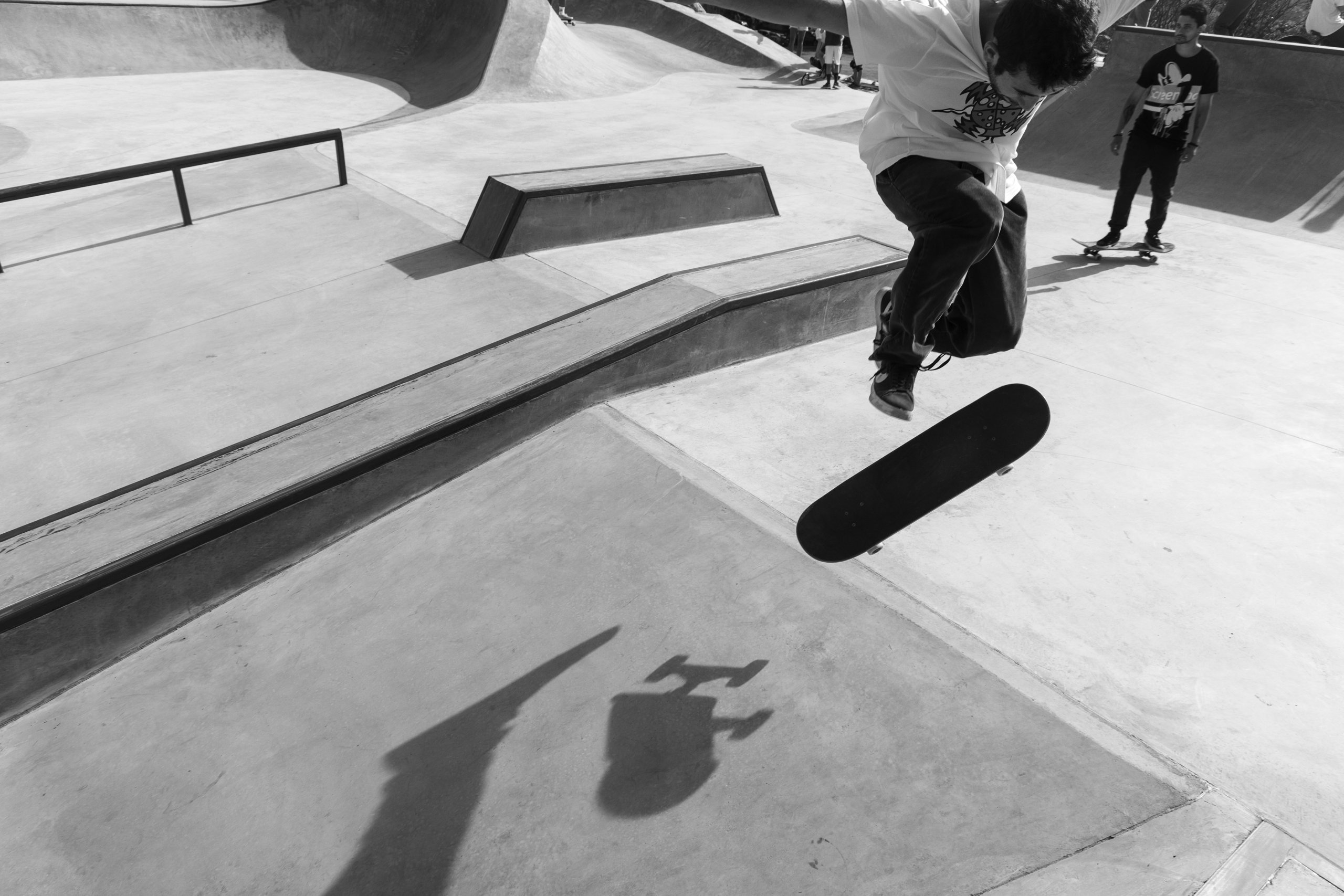 Street skating in the Montauk Skatepark