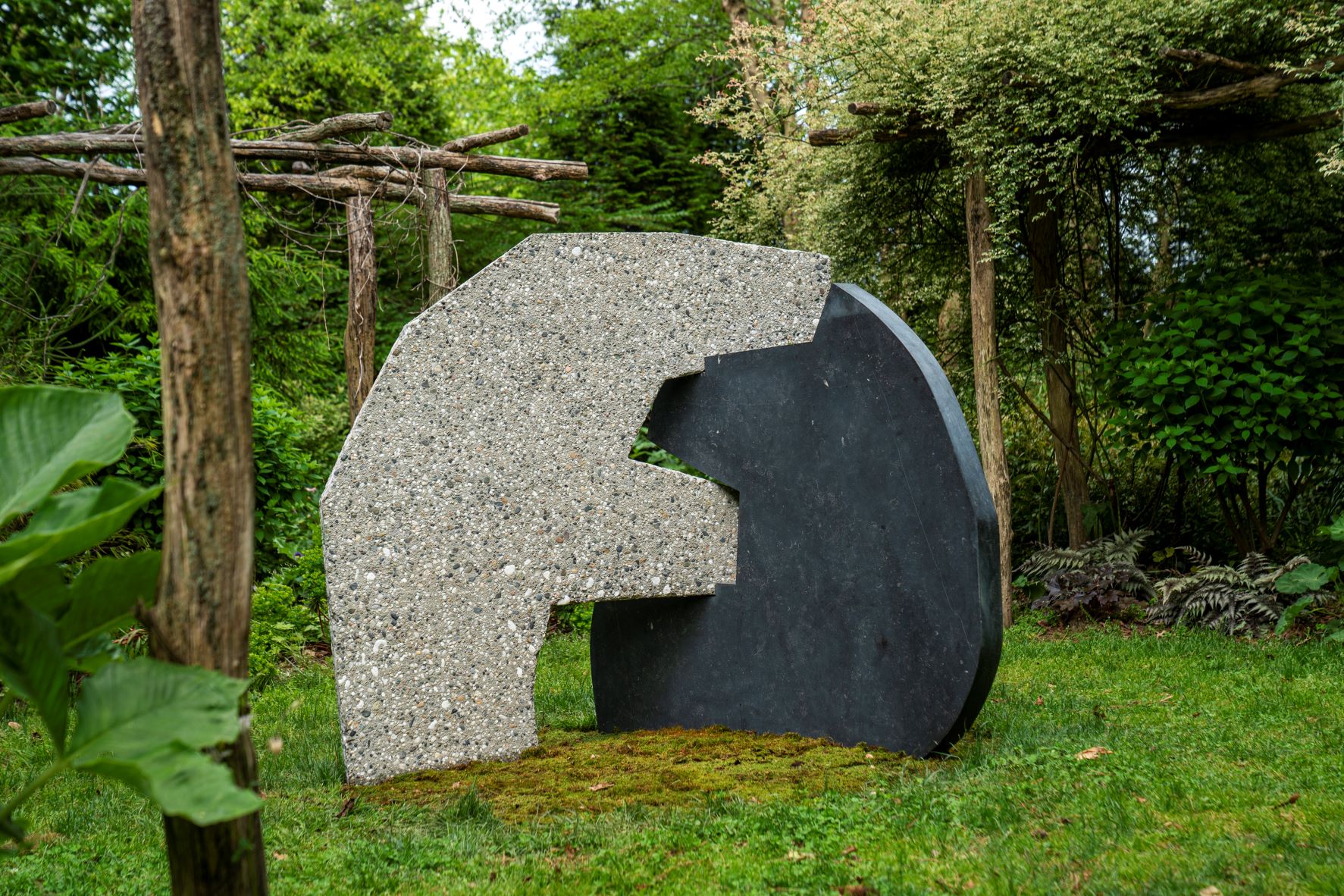 Sculpture by Sam Moyer on view at the Landcraft Garden Foundation on the North Fork
