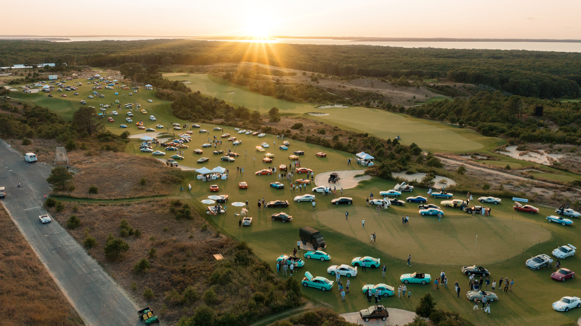 A bird's eye view of The Bridge car show 2022