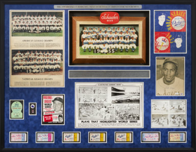Part 2 of Scherer's 1955 Brooklyn Dodgers "Sports Conversation" memorabilia collection