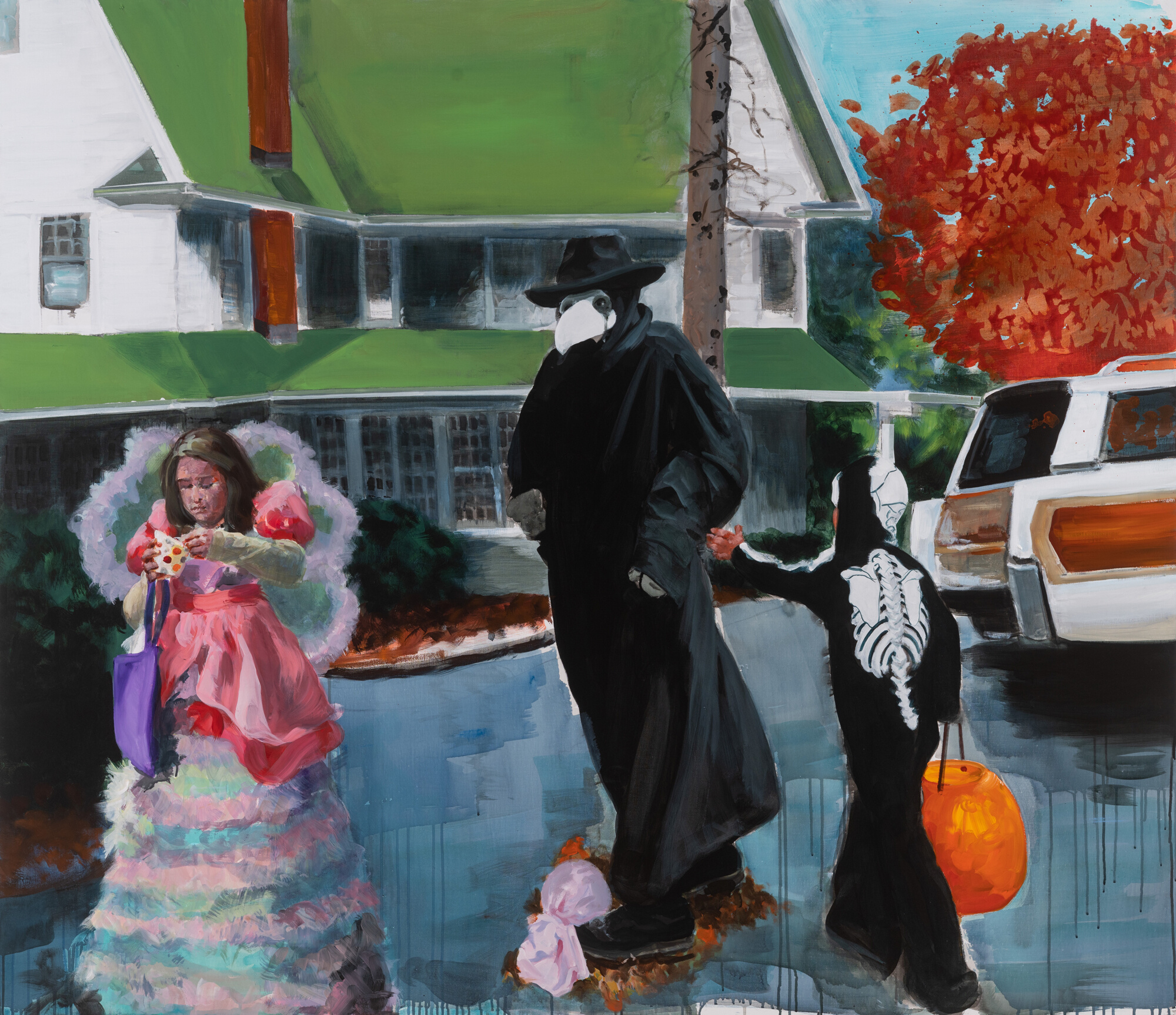 Eric Fischl, "Please Wait, Sir" 2022, acrylic on linen, 65 x 75 inches 165.1 x 190.5 cm