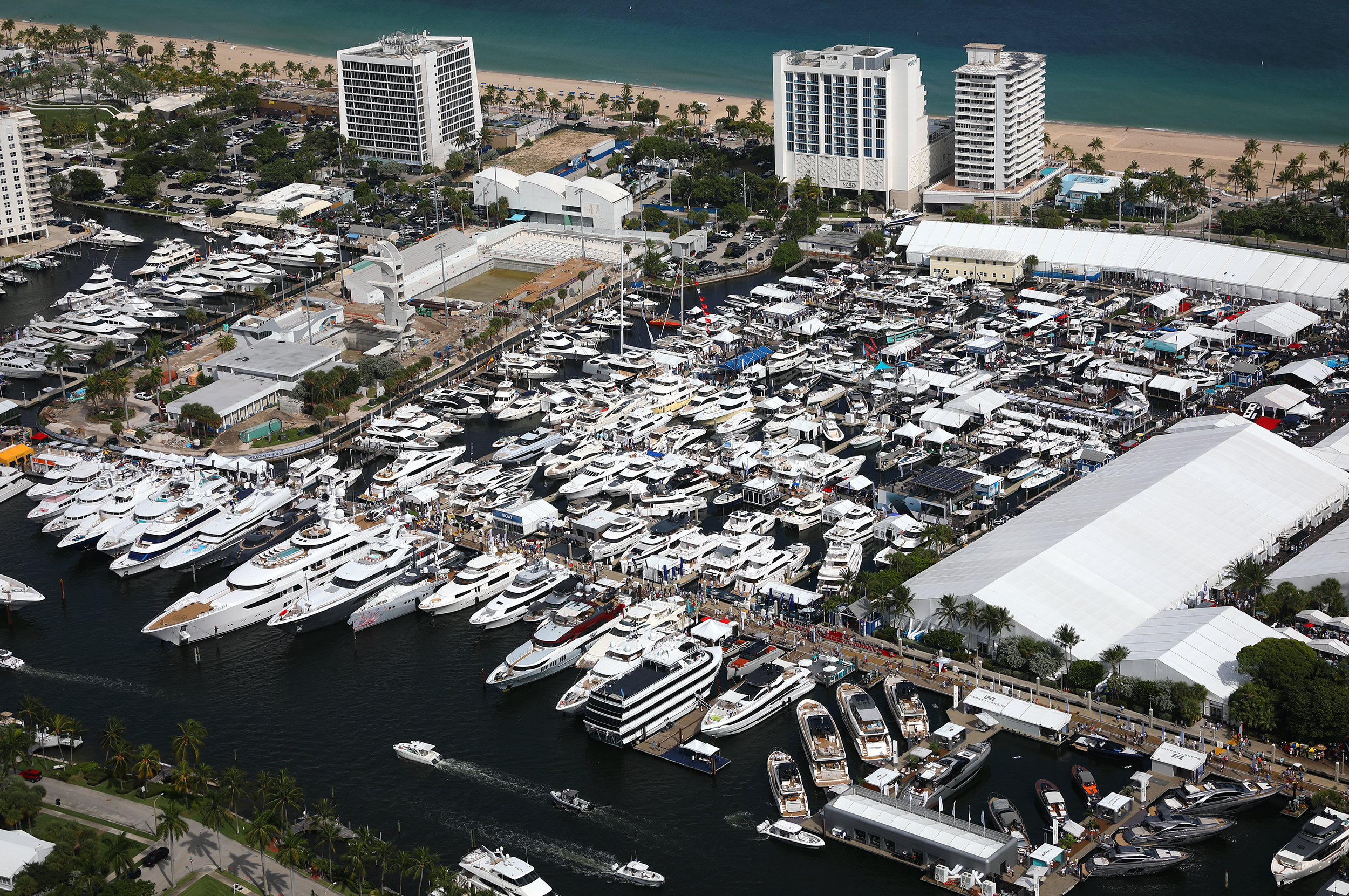 2021 Fort Lauderdale International Boat Show - aerial