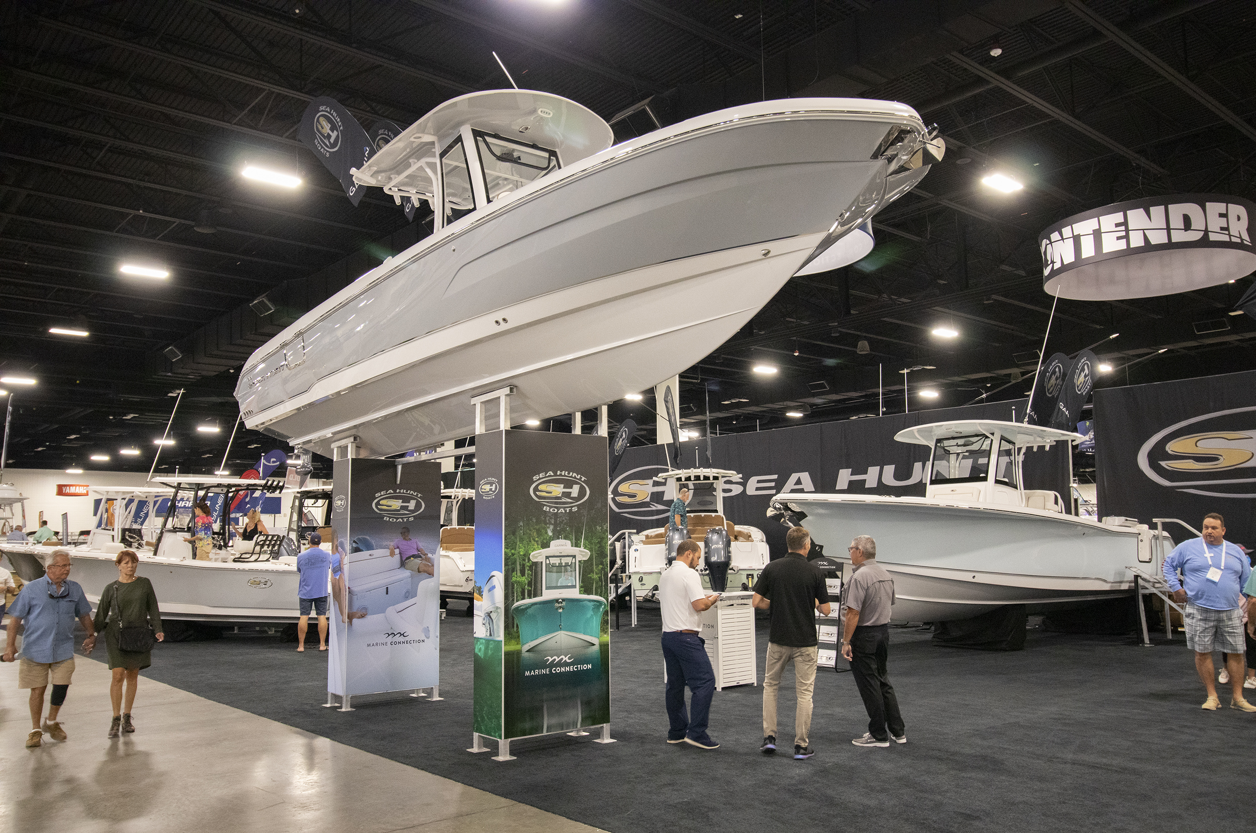 Show floor at 2021 Fort Lauderdale International Boat Show