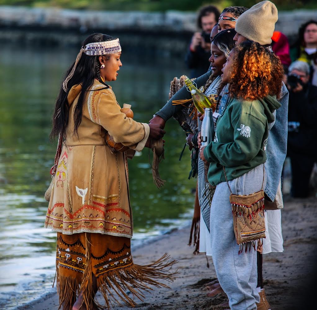 Chenae Bullock at the Indigenous Peoples' Day Water Ceremony