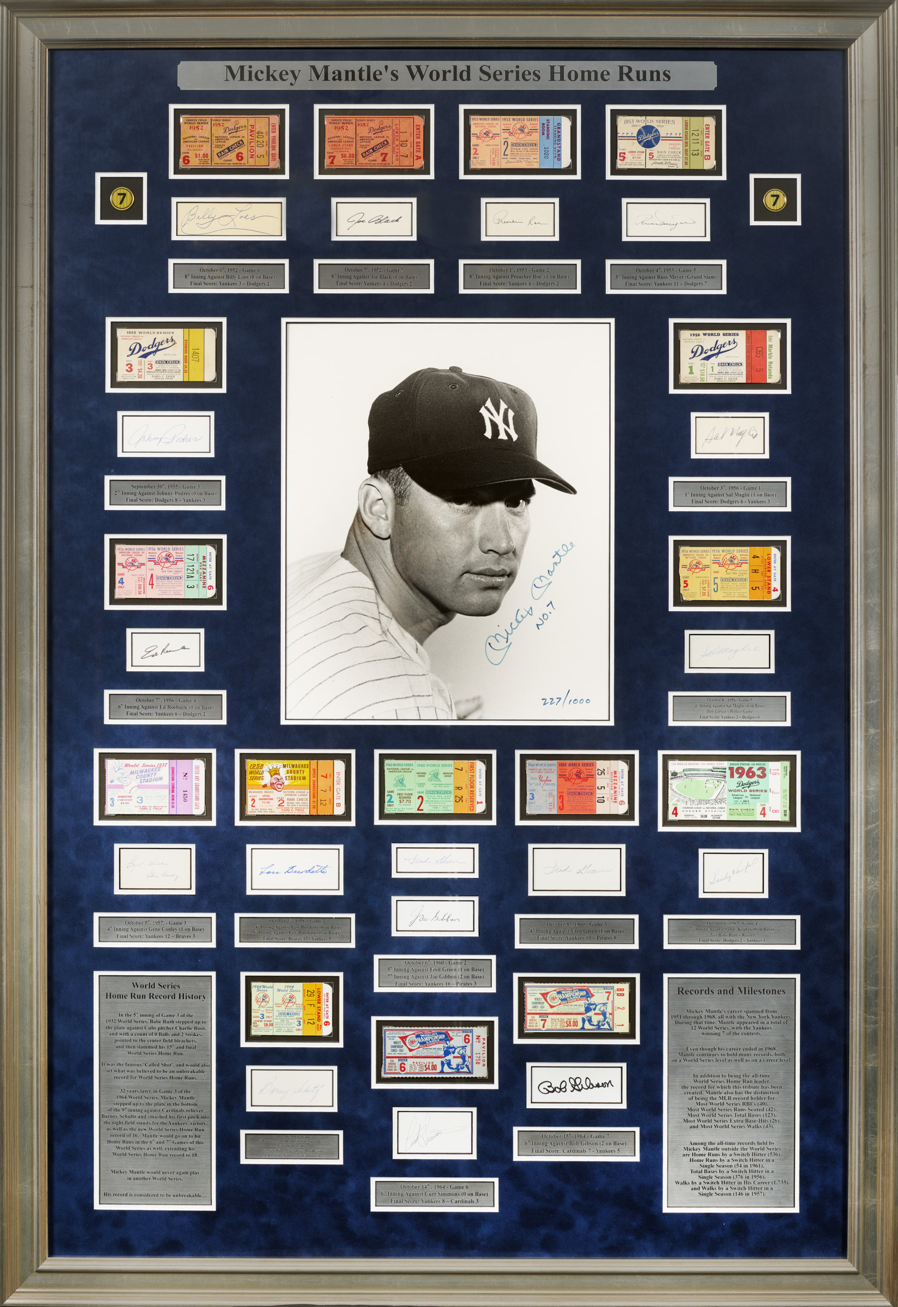 Mickey Mantle World Series home runs are chronicled in this "Sports Conversation Art" piece