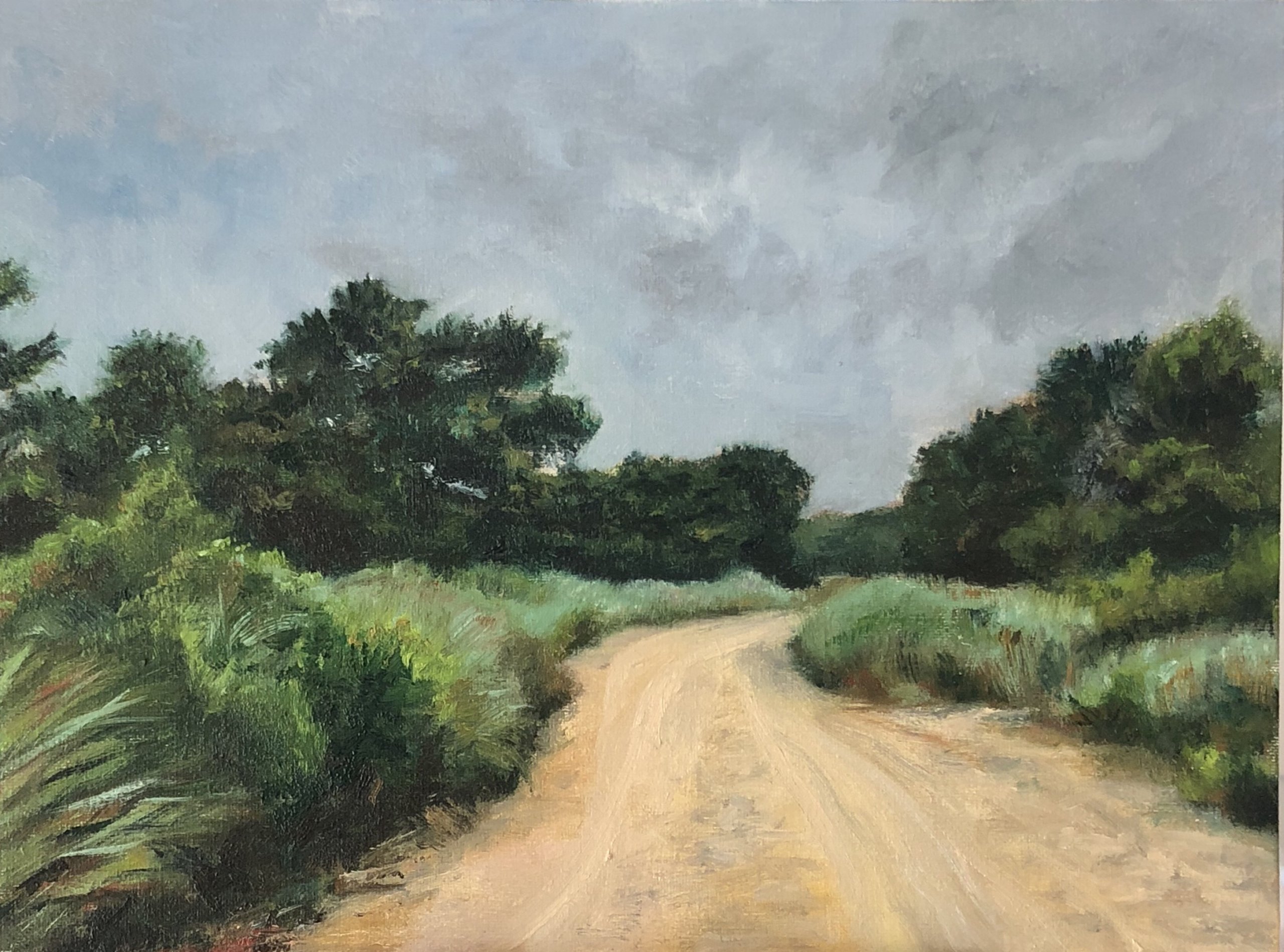 "Napeague Beach Road" painting by John Britton