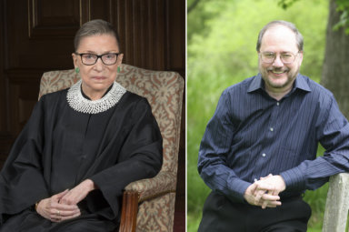 Official Photograph of Justice Ruth Bader Ginsburg and Rupert Holmes