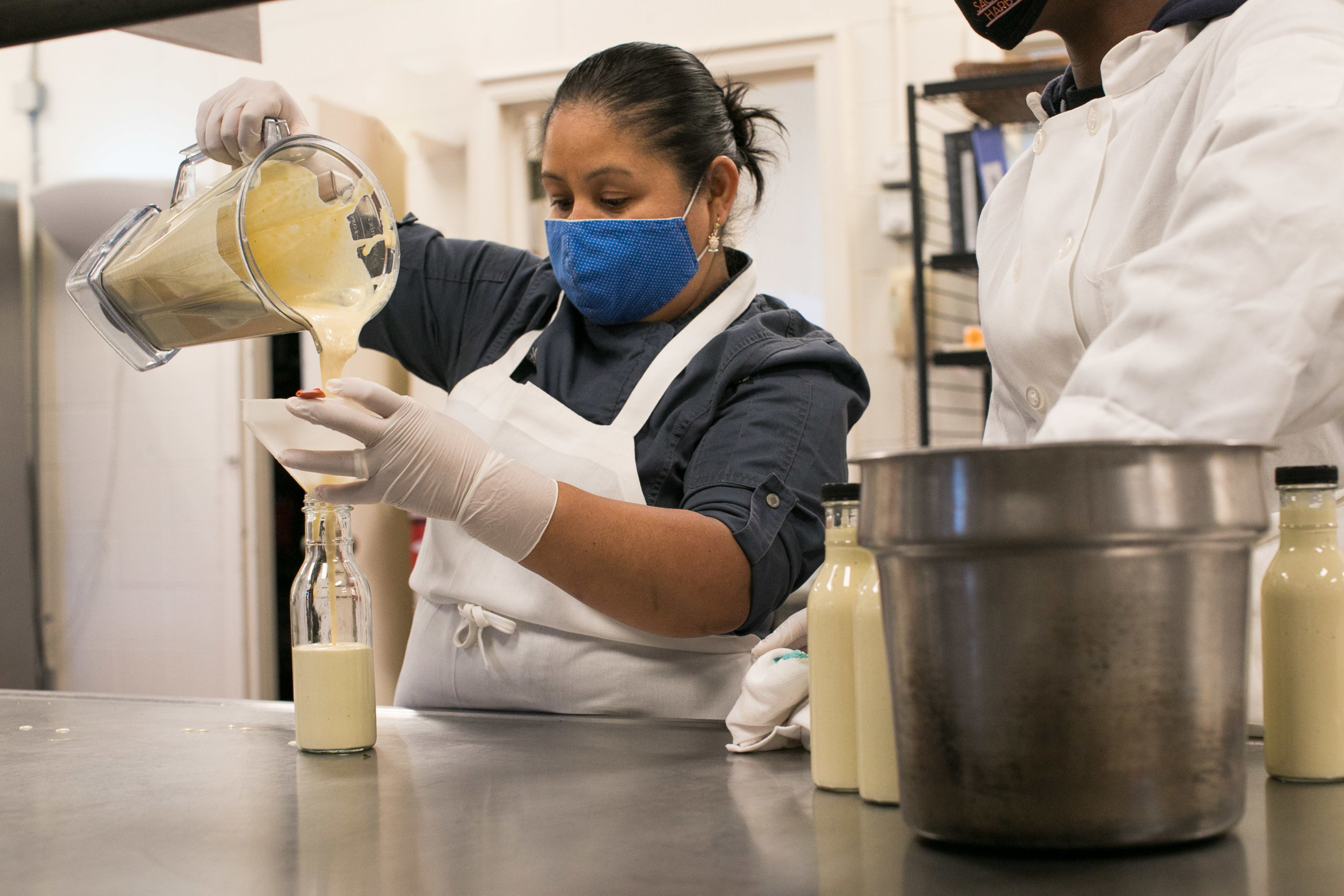 Food being prepared by the East End Food Institute