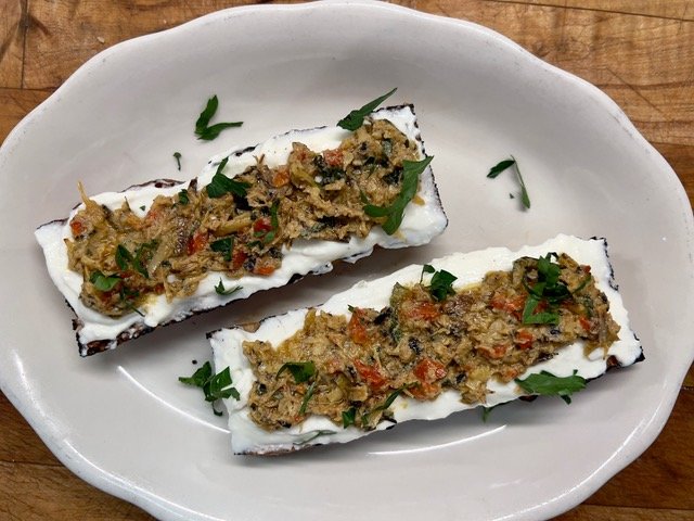 Goat Cheese Pate & Tapenade Crostini from Cove Hollow Tavern