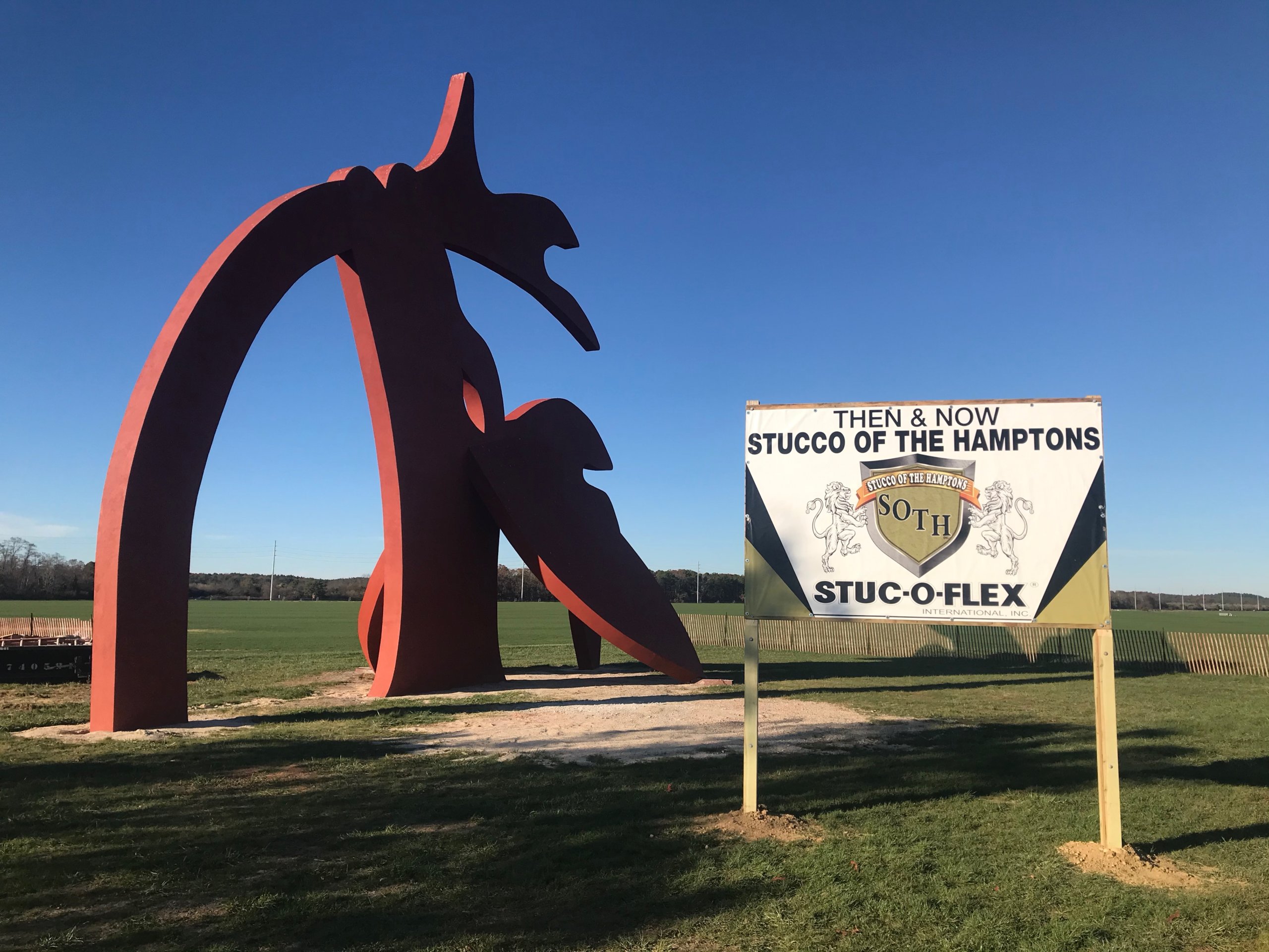 Fully restored "Stargazer" in November 2022 with Stucco of the Hamptons sign