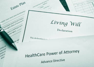 Estate Plan, Living Will, and Healthcare Power of Attorney documents for end of life planning