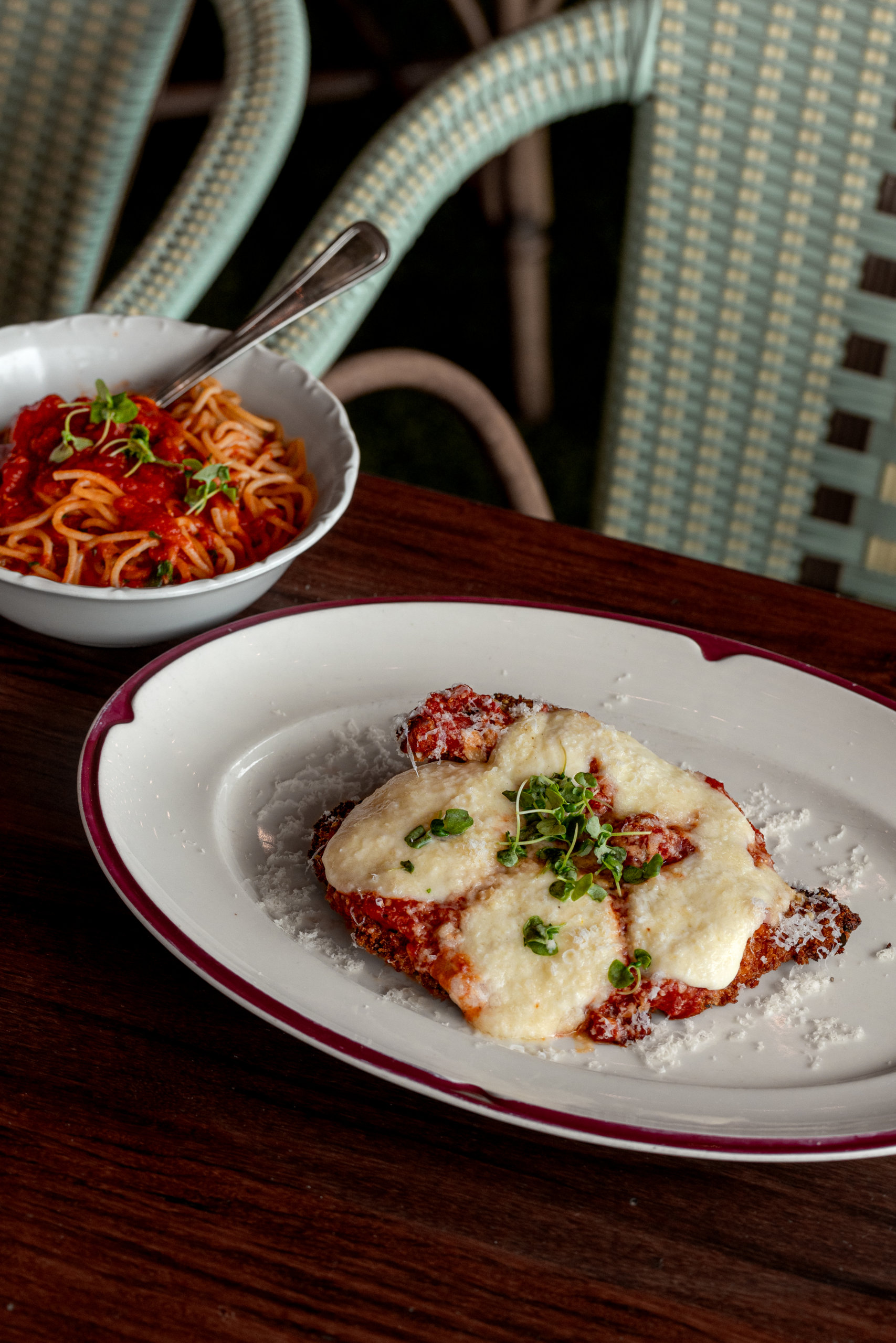 The chicken alla parmigiana at Elisabetta’s Ristorante