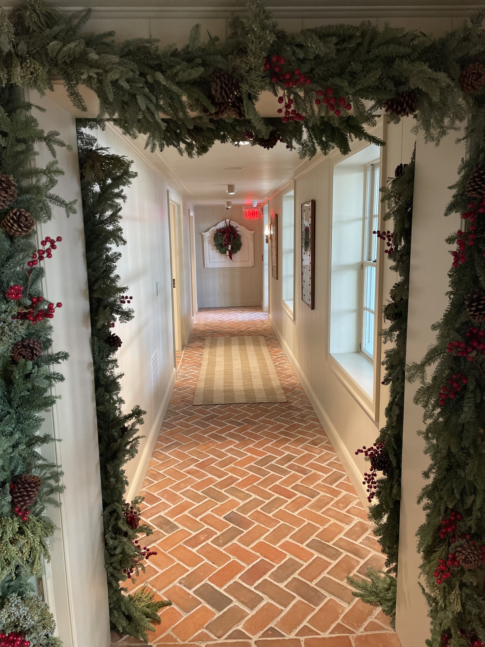 Canoe Place Inn & Cottages halls are decked for the holidays