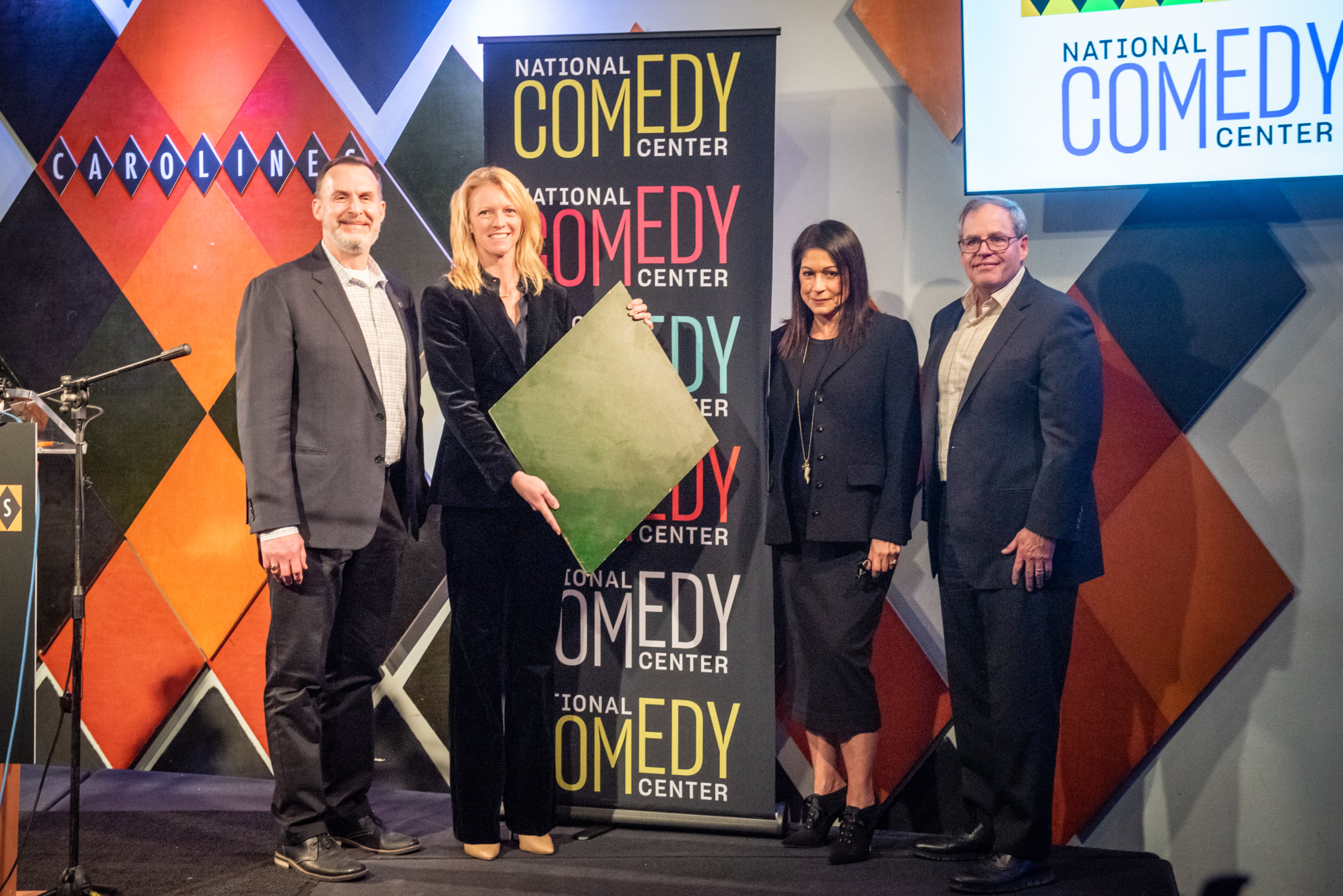 Carolines Hirsch and the National Comedy Center held a press conference at Carolines in Times Square on Thursday