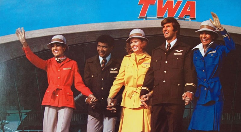 Stan Herman's TWA uniform designs from 1975