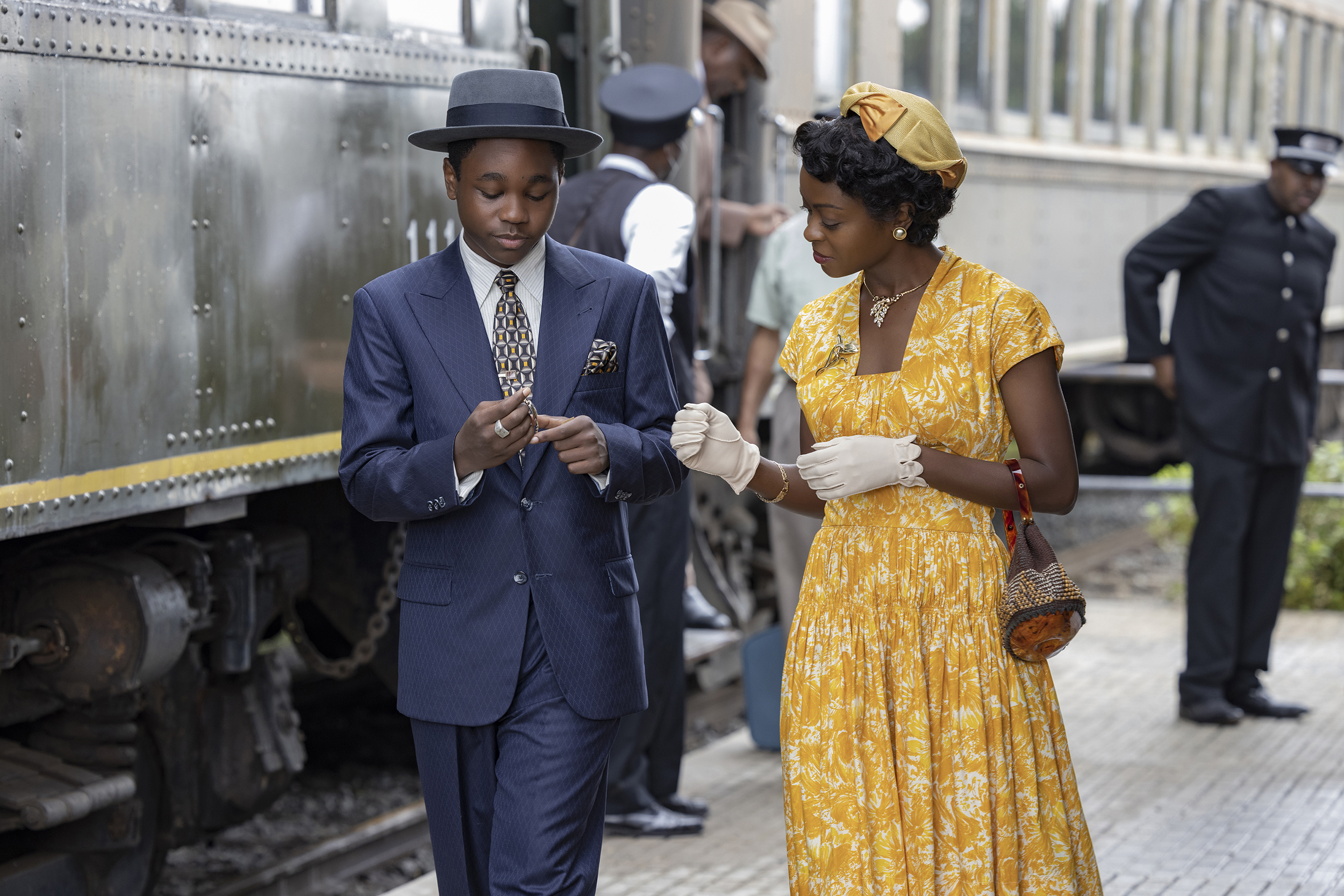 Jalyn Hall as Emmett Till and Danielle Deadwyler as Mamie Till Mobley in "Till," directed by Chinonye Chukwu - among the 10 Best Movies of 2022