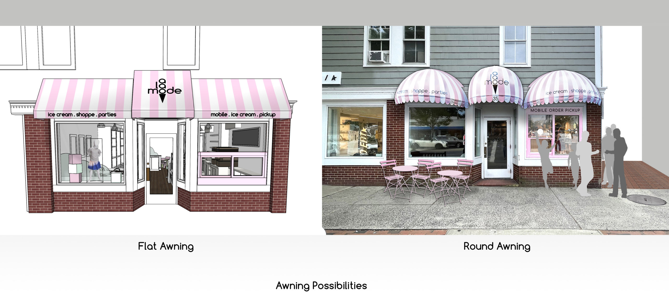 A La Mode Shoppe facade plans