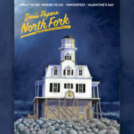 Dan's Papers North Fork January 27 2023 cover art by Bob Bozek featuring the Bug Light lighthouse