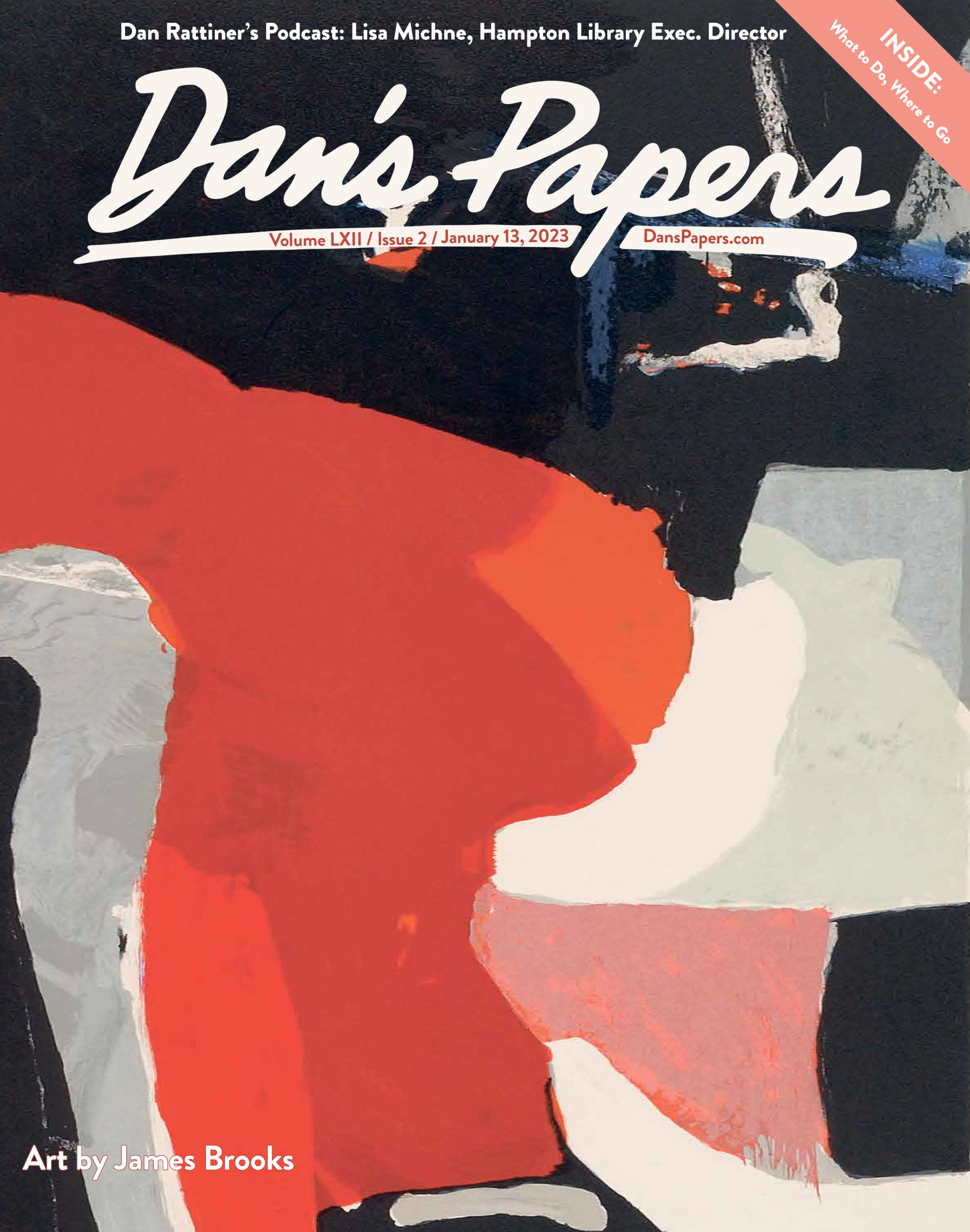 January 13, 2023 Dan's Papers cover art by James Brooks