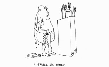 I Shall Be Brief Cartoon by Dan Rattiner