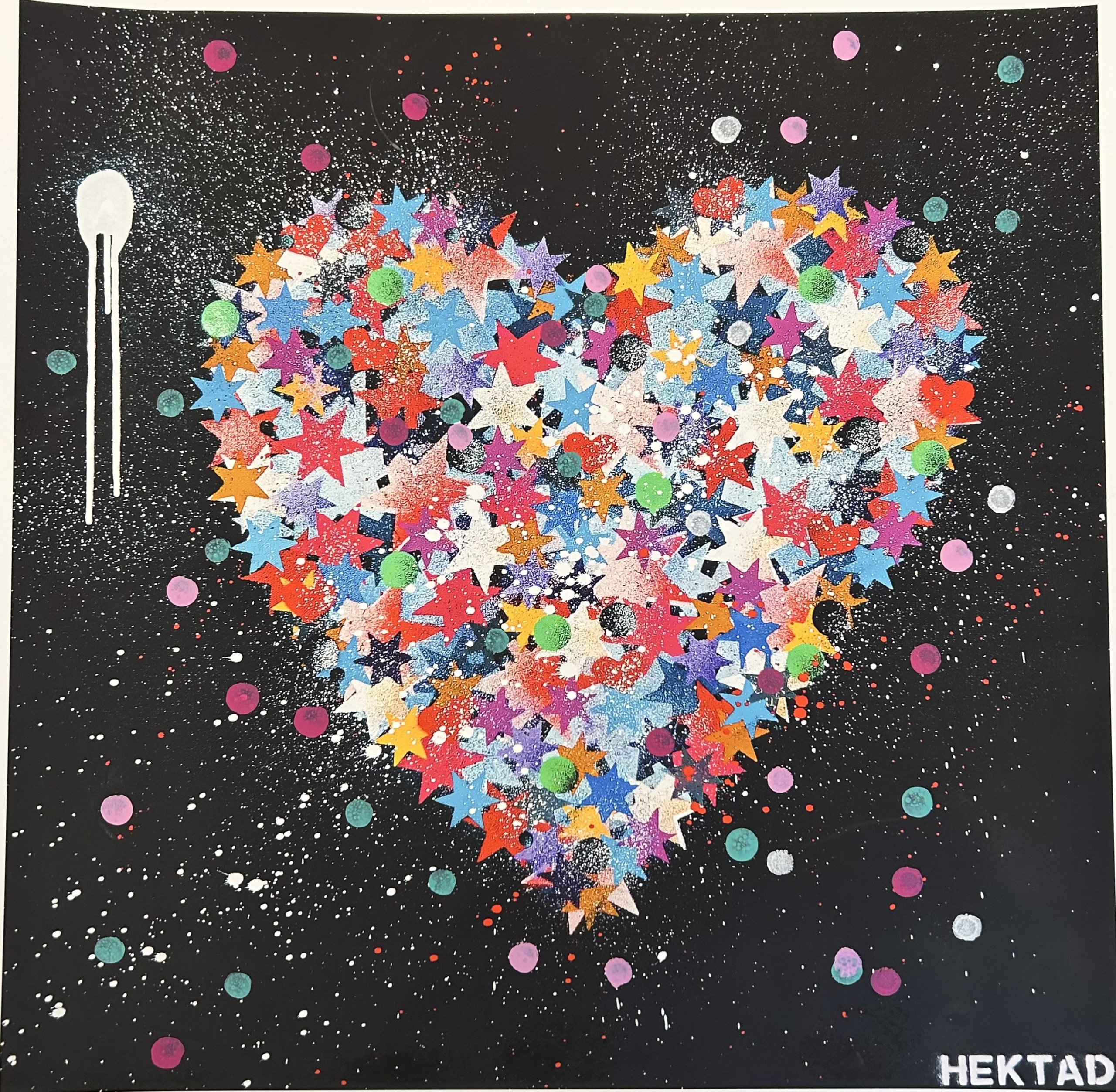 HEKTAD "Star of my Heart" (2021, Giclee Print, 25.25" x 25.25") at Mark Miller Gallery