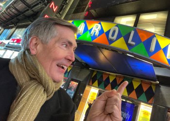 Bill McCuddy outside Carolines on Broadway