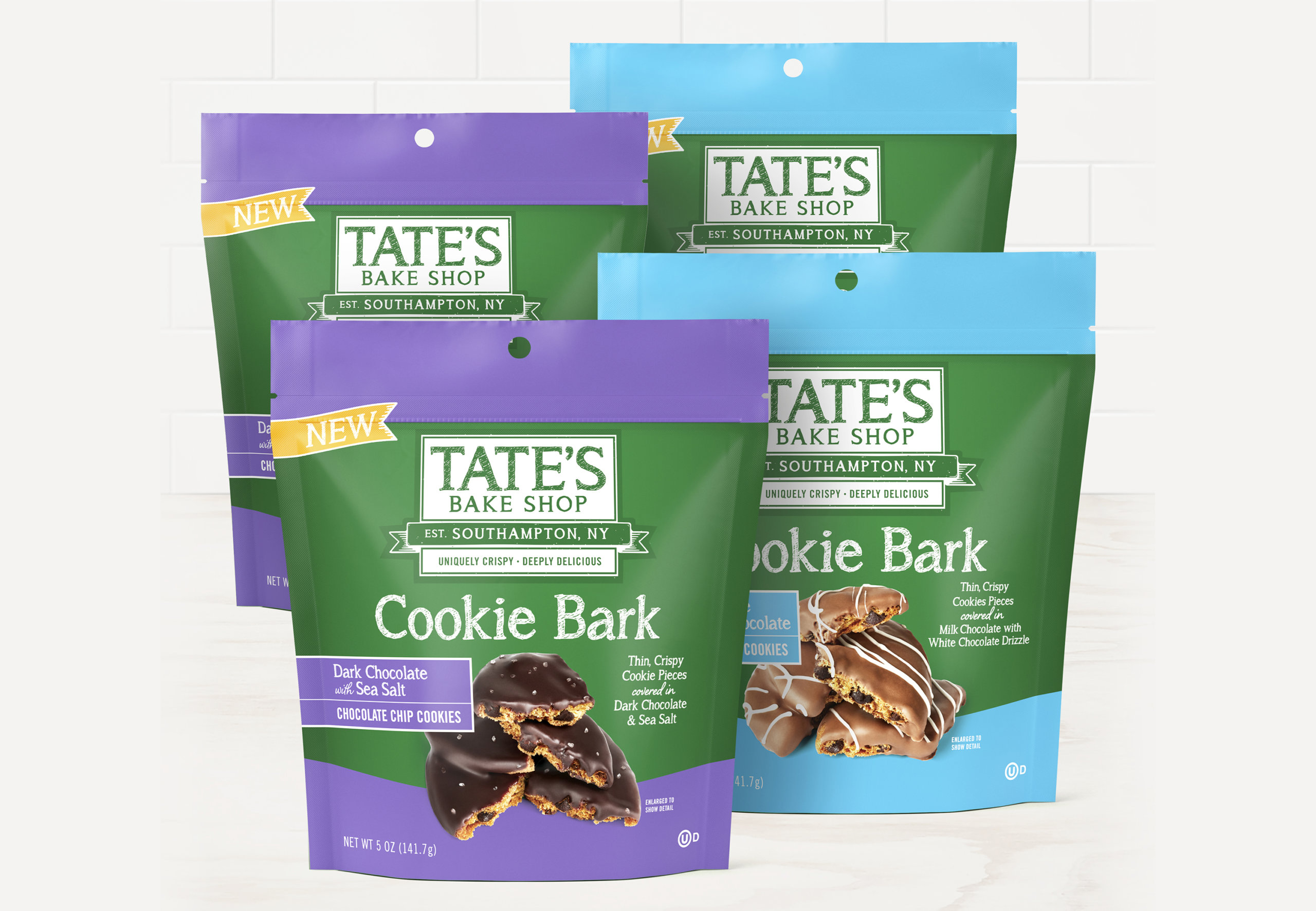 Tate's Bake Shop Cookie Bark in two flavors