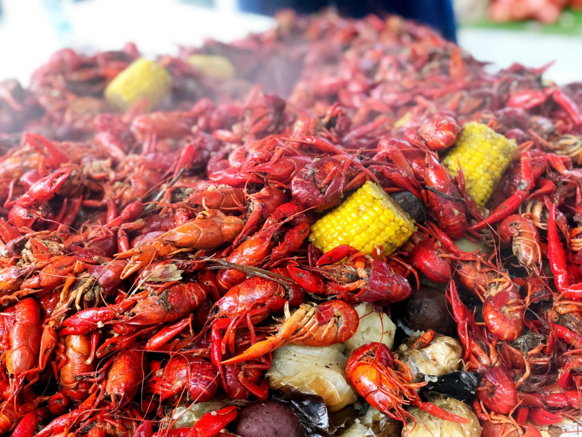 Dig into an authentic Mardi Gras crawfish boil at Greenport Harbor Brewing Co.