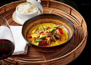 Le Colonial's flavorful chicken curry - at one of the great area Palm Beach County steakhouses