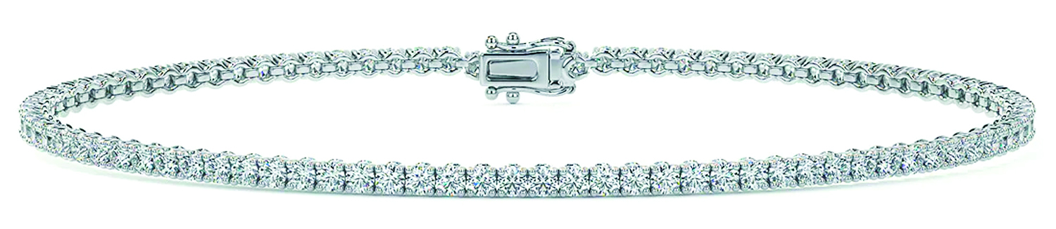 Round Brilliant Diamond Eternity Tennis Bracelet by Liori