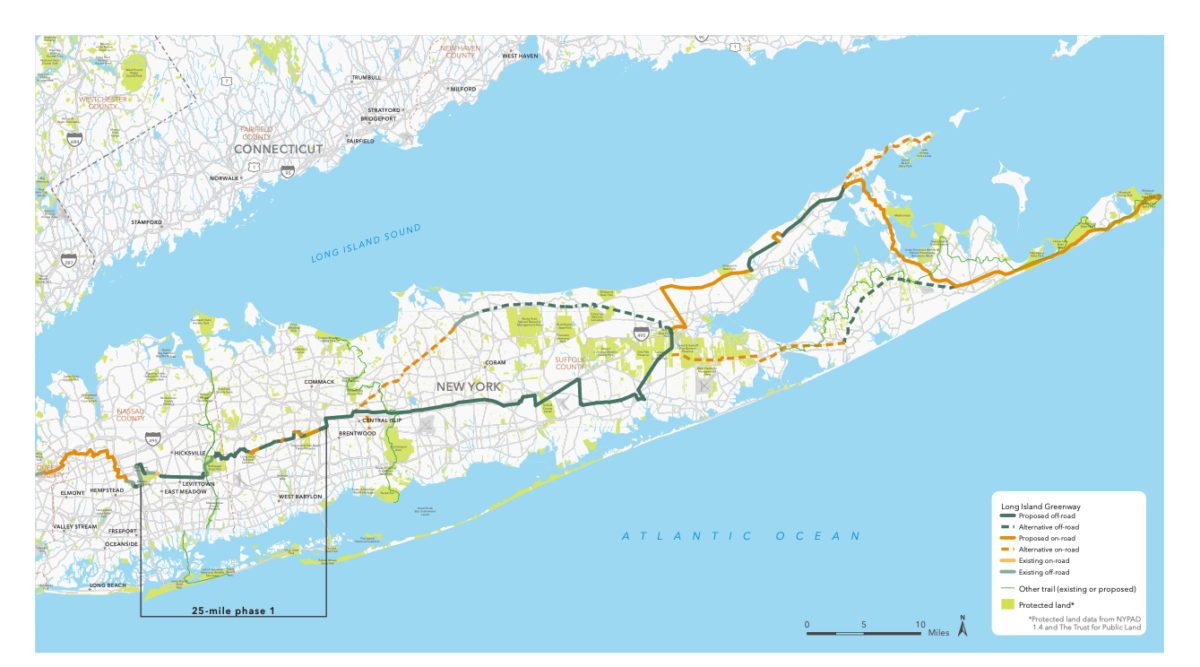 The Long Island Greenway will be the local leg of the Empire State Trail