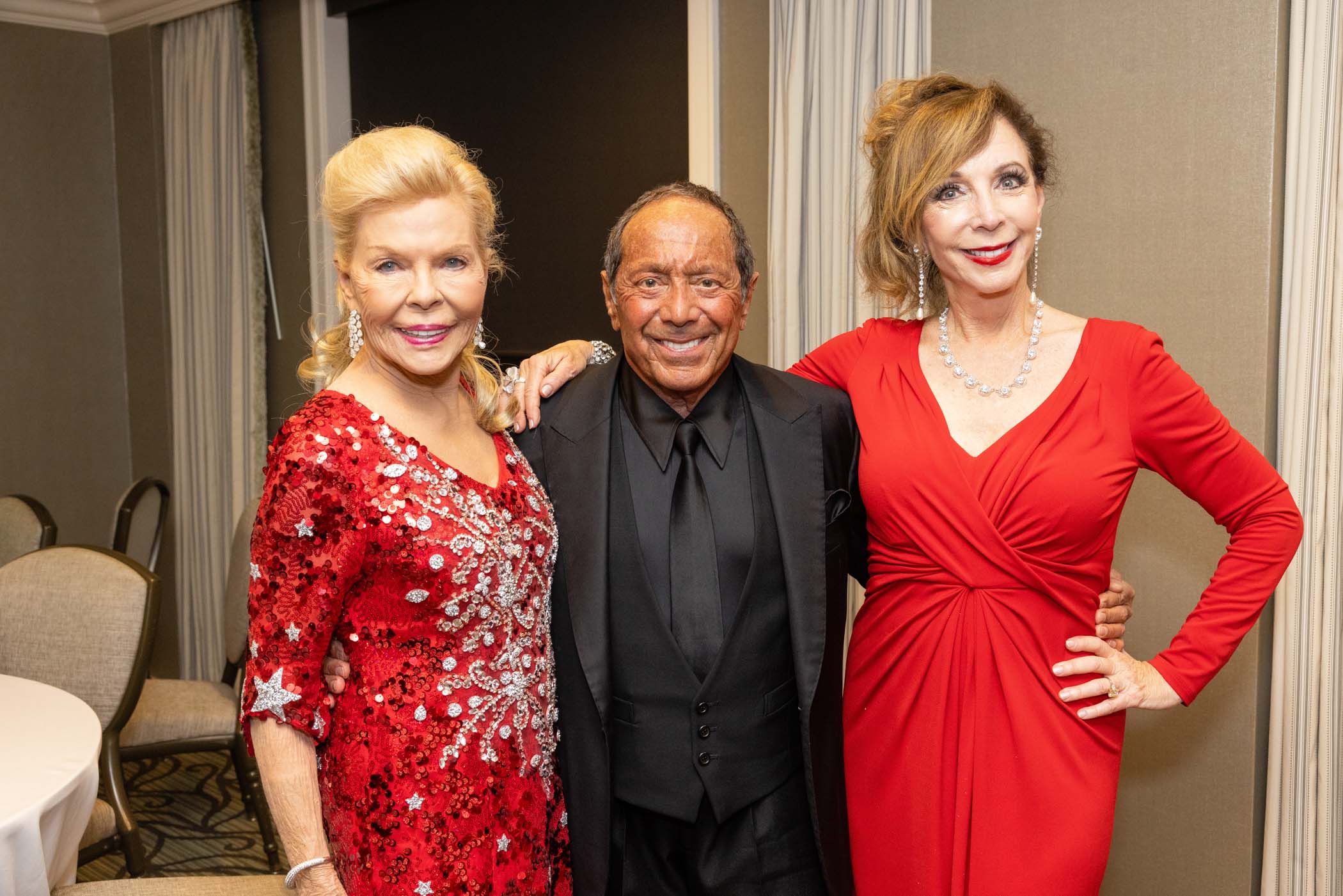 Lois Pope, Paul Anka and Rita Rudner at the Lady in Red Gala