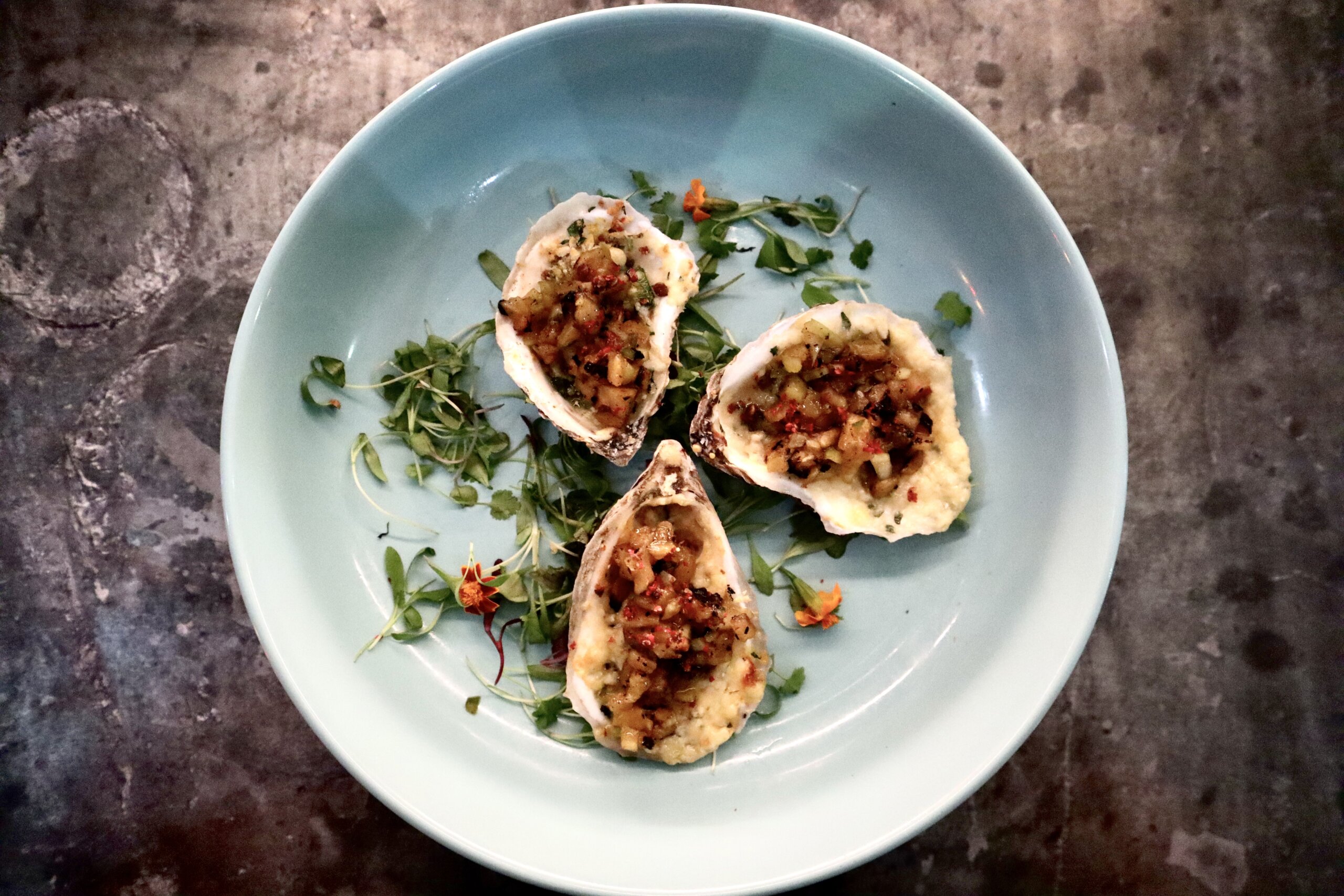 Little Fish menu features locally sourced coastal cuisine oysters