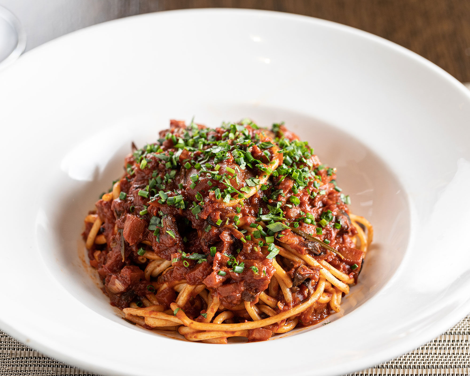 The Vegan Pasta Bolognese at Atlantic Grille