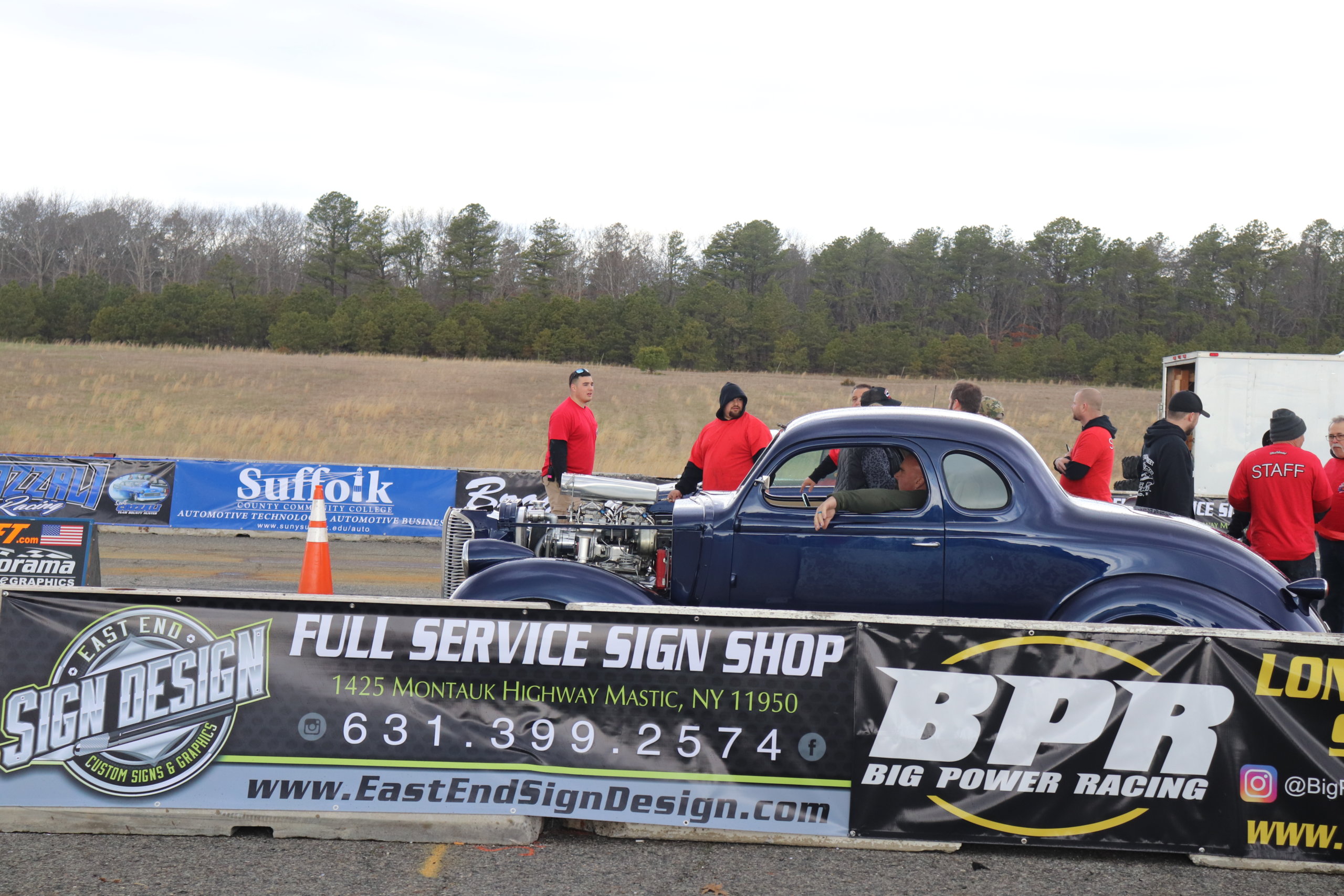 Town of Riverhead Supervisor Yvette Aguiar and Suffolk County Executive Steve Bellone attended the first Race Track Not Street drag race of the season.