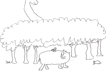 exotic animal Cartoon by Dan Rattiner